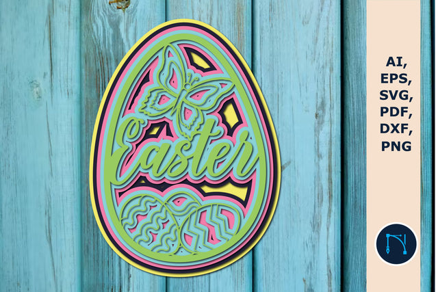 Happy Easter egg SVG, 3d layer egg SVG SVG MD JOYNAL ABDIN 