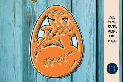 Happy Easter egg SVG, 3d layer egg SVG SVG MD JOYNAL ABDIN 