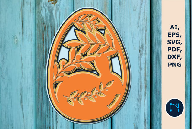 Happy Easter egg SVG, 3d layer egg SVG SVG MD JOYNAL ABDIN 
