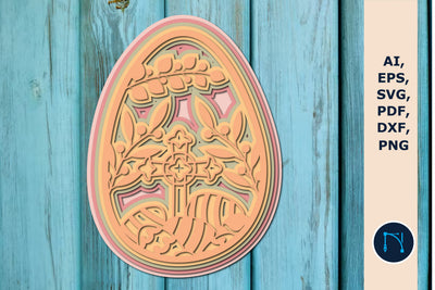 Happy Easter egg SVG, 3d layer egg SVG SVG MD JOYNAL ABDIN 