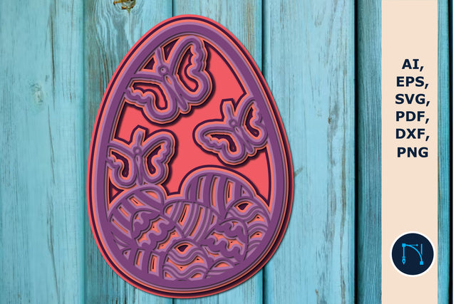 Happy Easter egg SVG, 3d layer egg SVG SVG MD JOYNAL ABDIN 