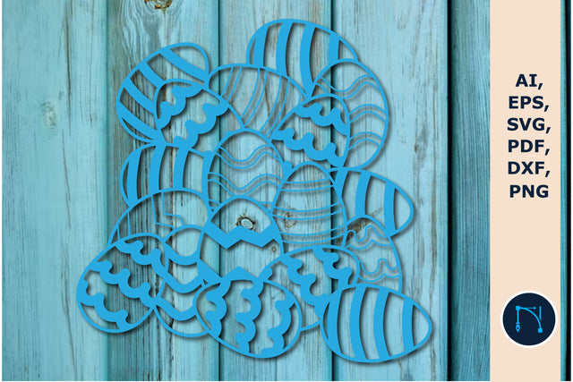 Happy Easter egg Wreath layer SVG SVG MD JOYNAL ABDIN 