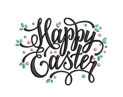 Happy Easter Embroidery Design, 4 sizes Embroidery/Applique DESIGNS Nino Nadaraia 