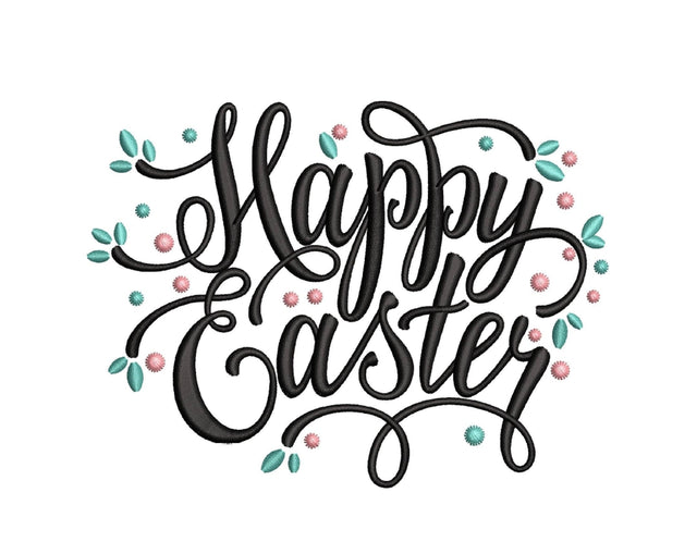 Happy Easter Embroidery Design, 4 sizes Embroidery/Applique DESIGNS Nino Nadaraia 