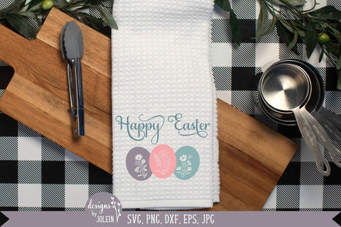 Happy Easter Floral Eggs SVG Designs by Jolein 