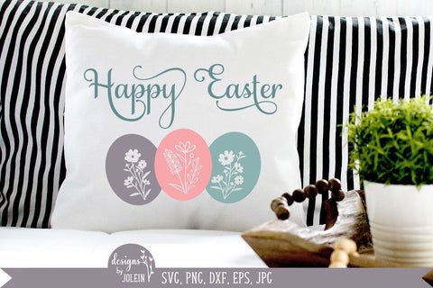 Happy Easter Floral Eggs SVG Designs by Jolein 