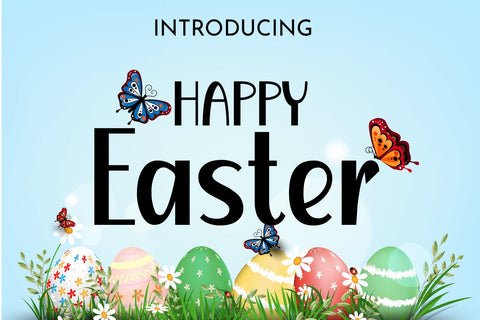 Happy Easter Font Fox7 By Rattana 
