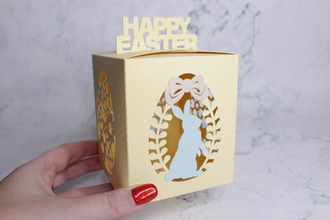 Happy easter gift box svg, Easter lantern svg SVG CuttingLineStore 
