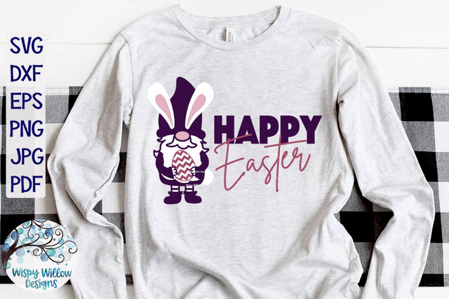 Happy Easter Gnome SVG SVG Wispy Willow Designs 