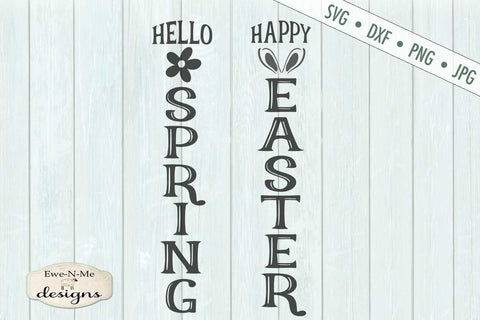 Happy Easter - Hello Spring - Vertical - SVG SVG Ewe-N-Me Designs 