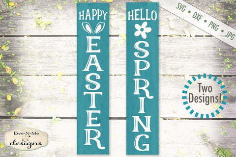Happy Easter - Hello Spring - Vertical - SVG SVG Ewe-N-Me Designs 
