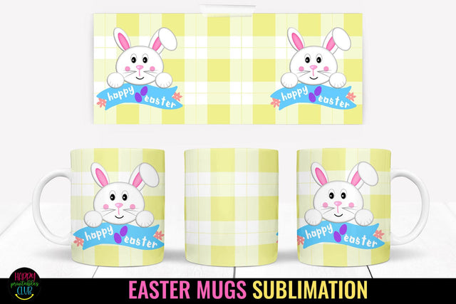Happy Easter I Easter Mug Sublimation Design PNG Sublimation Happy Printables Club 