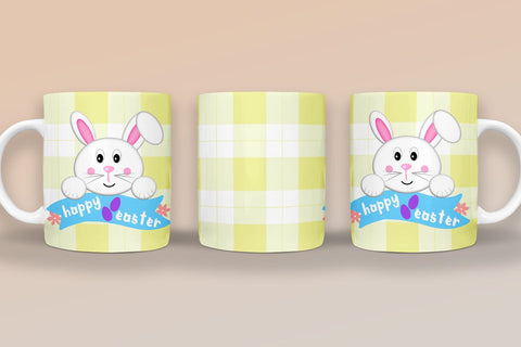Happy Easter I Easter Mug Sublimation Design PNG Sublimation Happy Printables Club 