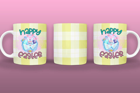 Happy Easter I Easter Mug Sublimation I Easter Mug Wrap PNG Sublimation Happy Printables Club 