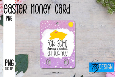 Happy Easter Money Card PNG Design | Easter Money Holder | Egg PNG Sublimation Fly Design 