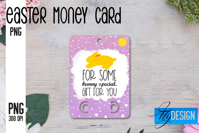 Happy Easter Money Card PNG Design | Easter Money Holder | Egg PNG Sublimation Fly Design 
