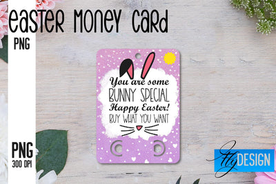 Happy Easter Money Card PNG Design | Easter Money Holder | Egg PNG Sublimation Fly Design 