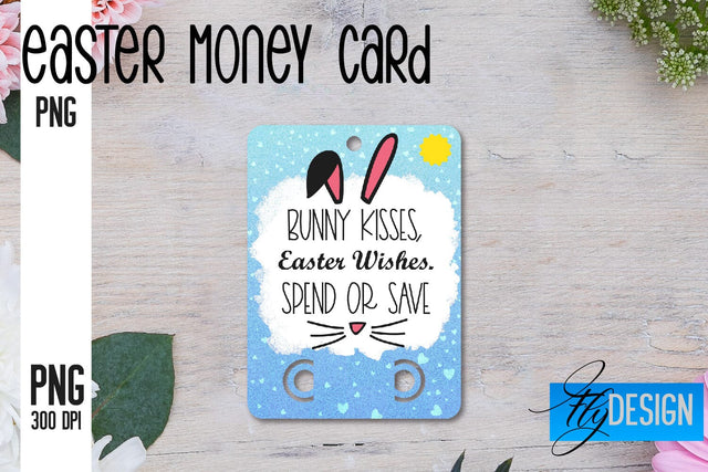 Happy Easter Money Card PNG Design | Easter Money Holder | Egg PNG Sublimation Fly Design 
