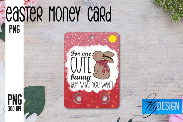 Happy Easter Money Card PNG Design | Easter Money Holder | Egg PNG Sublimation Fly Design 