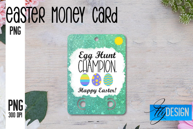 Happy Easter Money Card PNG Design | Easter Money Holder | Egg PNG Sublimation Fly Design 