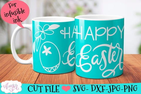 Happy Easter Mug Wrap SVG for Cricut infusible ink SVG Amorclipart 