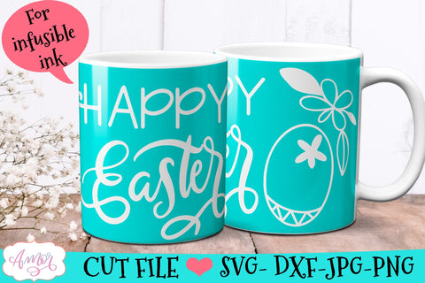 Happy Easter Mug Wrap SVG for Cricut infusible ink SVG Amorclipart 