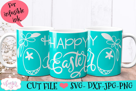Happy Easter Mug Wrap SVG for Cricut infusible ink SVG Amorclipart 