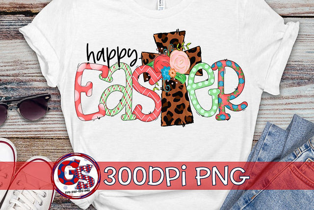 Happy Easter PNG for Sublimation Sublimation Greedy Stitches 