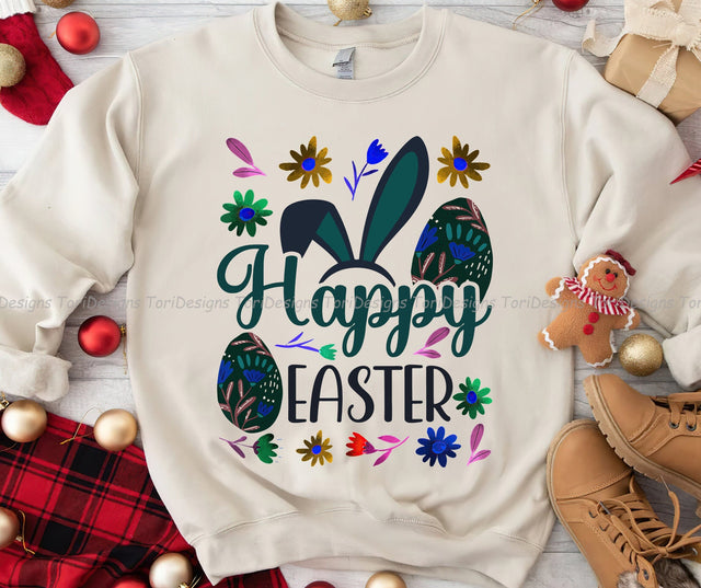 Happy Easter PNG sublimation design Sublimation ToriDesigns 