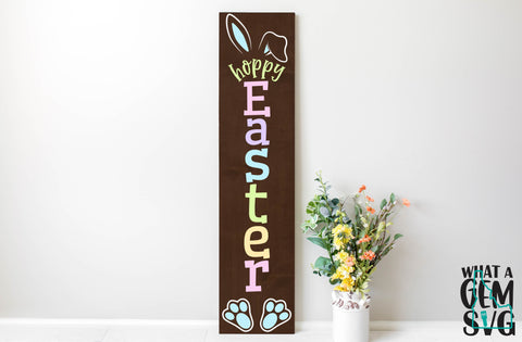 Happy Easter Porch Sign SVG | Easter SVG | Easter Bunny svg | Bunny svg | Easter Decor | Easter Clipart | Bunny Ears svg | Spring SVG | paws SVG What A Gem SVG 