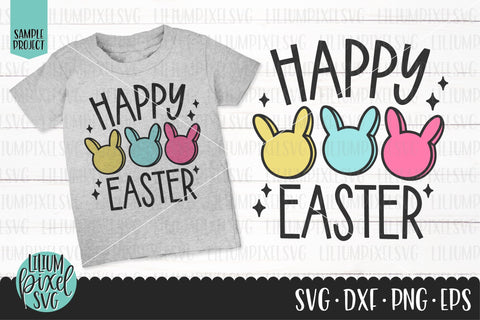 Happy Easter - Retro Bunnies SVG Lilium Pixel SVG 