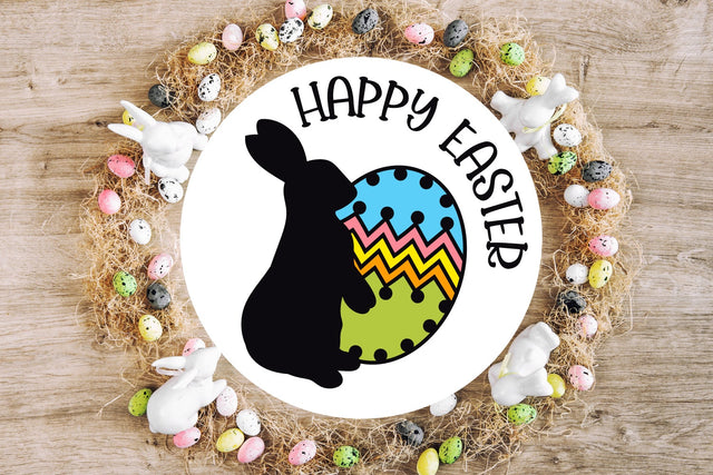 Happy Easter Round Sign SVG zoellartz 