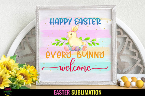 Happy Easter Sign Sublimation I Easter Sublimation I Easter Sublimation Happy Printables Club 