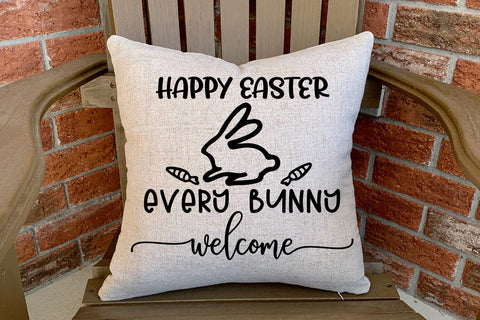 Happy Easter Sign SVG I Easter SVG I Easter Cut Files SVG Happy Printables Club 