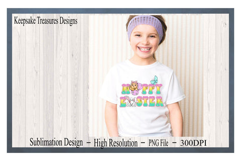 Happy Easter, Spring, PNG Sublimation Design, Rainbow Glitter Alphabet, Easter Clipart, Digital Download Sublimation Keepsake Treasures Designs LLC. 