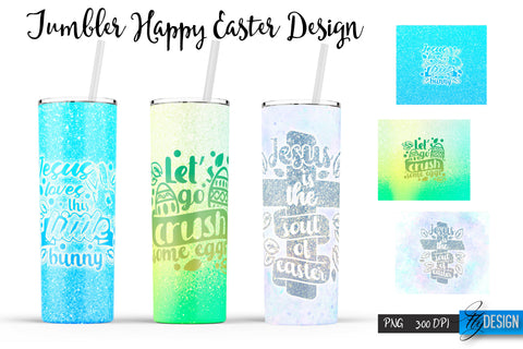 Happy Easter Sublimation |Bunny 20 Oz Tumbler | Egg Hunt v.2 Sublimation Fly Design 