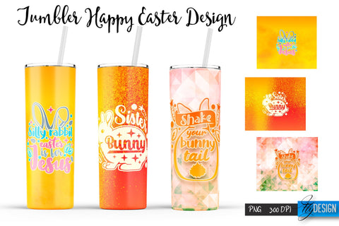 Happy Easter Sublimation |Bunny 20 Oz Tumbler | Egg Hunt v.2 Sublimation Fly Design 