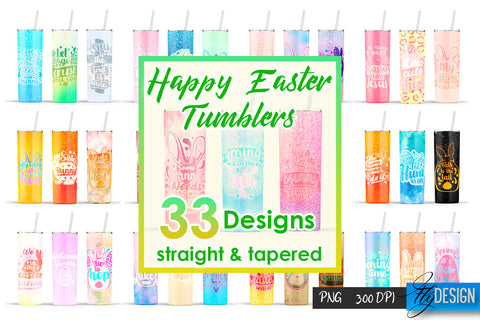 Happy Easter Sublimation |Bunny 20 Oz Tumbler | Egg Hunt v.2 Sublimation Fly Design 