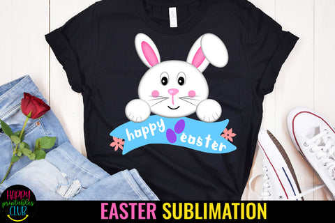 Happy Easter Sublimation I Easter Sublimation Design Sublimation Happy Printables Club 