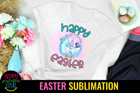Happy Easter Sublimation- Sublimation Easter Designs PNG Sublimation Happy Printables Club 