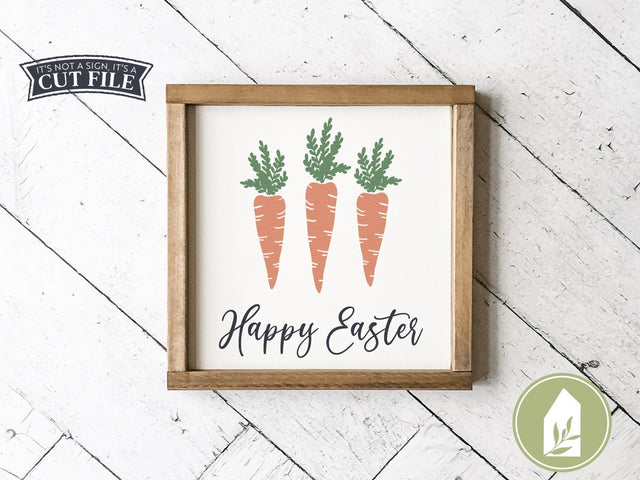 Happy Easter SVG | 3 Carrots svg | Spring Farmhouse Sign Design SVG LilleJuniper 