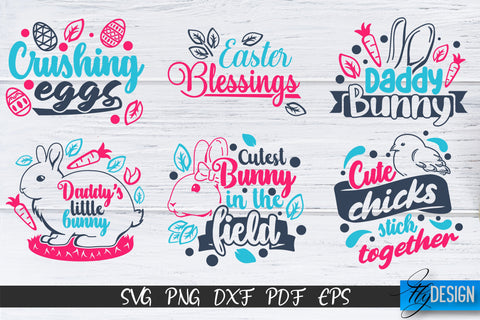Happy Easter SVG Bundle | Cute Easter Quote SVG | Bunny SVG SVG Fly Design 