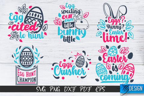 Happy Easter SVG Bundle | Cute Easter Quote SVG | Bunny SVG SVG Fly Design 