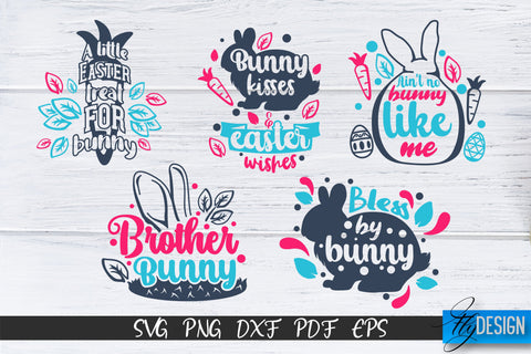 Happy Easter SVG Bundle | Cute Easter Quote SVG | Bunny SVG SVG Fly Design 
