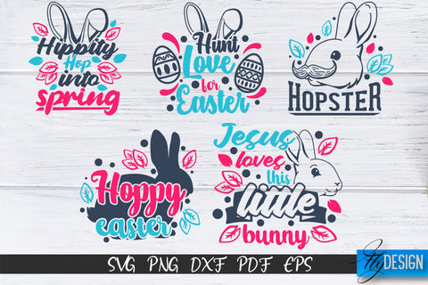 Happy Easter SVG Bundle | Easter Bunny SVG | Quote SVG | v.2 SVG Fly Design 