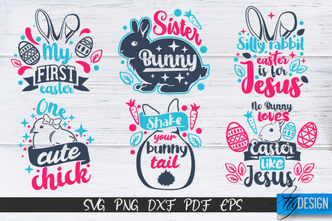 Happy Easter SVG Bundle | Easter Bunny SVG | Quote SVG | v.2 SVG Fly Design 