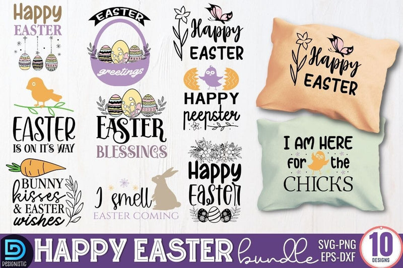 Happy Easter SVG Bundle, Easter Svg Bundle SVG DESIGNISTIC 