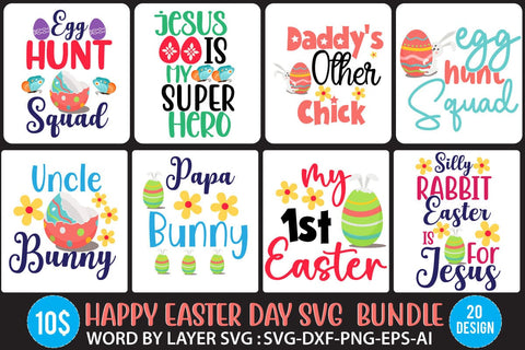 Happy Easter SVG Bundle ,Happy Easter Day SVG Bundle Quotes , Easter Bunny Kisses SVG Cut File, Easter Bunny Kisses PNG , Happy Easter Day SVG Cut File, Happy Easter Day Quotes $5.00 SVG BlackCatsMedia 