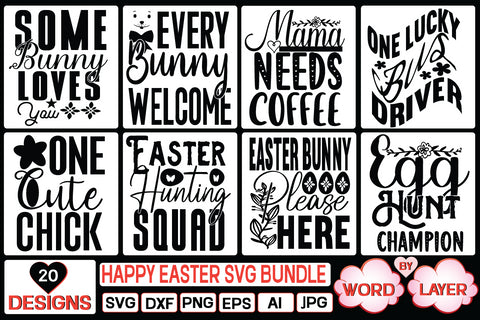 Happy Easter SVG Bundle SVG Cut File SVG Studio Innate 