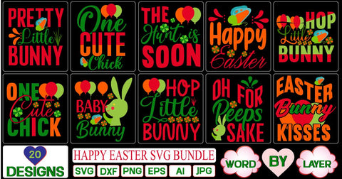 Happy Easter SVG Bundle SVG Cut File SVG Studio Innate 